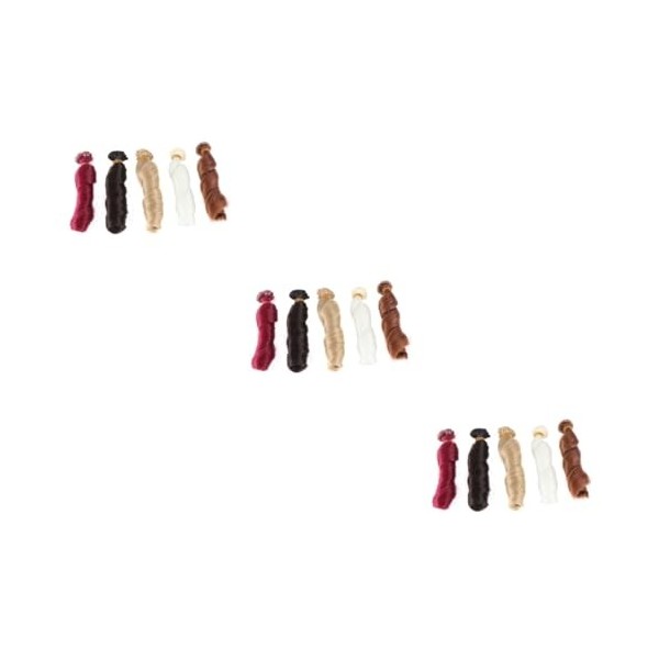 Toyvian 5 Pcs Perruque Toupet Boucles Poupée 15C