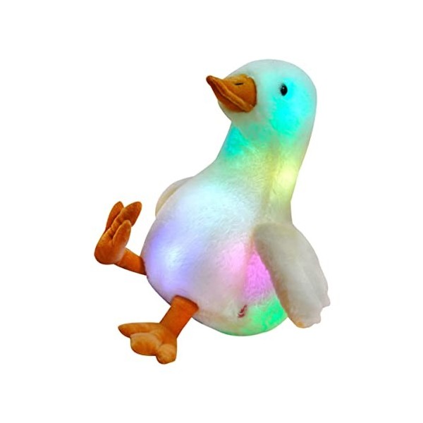 OSALADI Poupée Lumineuse Colorée Poupée Lumineuse danimal doie Jouet Cygne en Peluche Poupée doie Animale Cadeau danniver