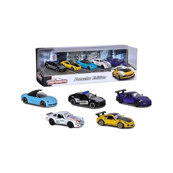 Majorette - Porsche Giftpack - Voitures Miniatures en Métal - Coffret 5 Véhicules - 212053171