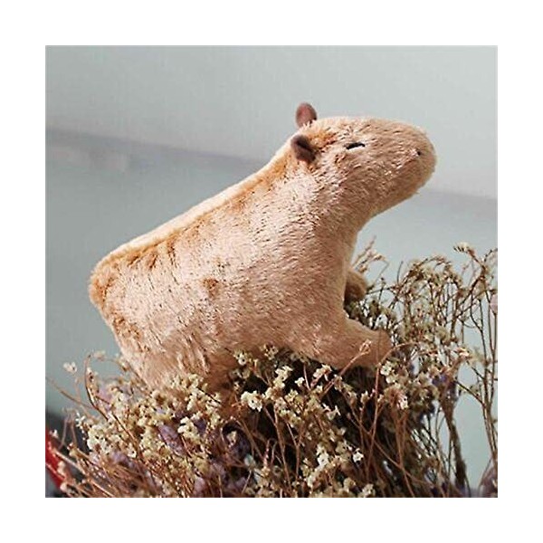 SEAVEY 20 Cm Capybara Peluche Réaliste Animaux Sauvages Rampant Capybara Mignon Dessin Animé Animal Poupée Super Doux Jouet e