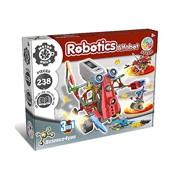 Science4you-Rexbot Rexbot, Kit Construire de 106 pièces, 8 Ans-Monter Un Robot Interactif pour Enfant avec ce Jeux de Constru