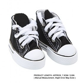 1/3 Chaussures en Toile de Poupée 3,0 Pouces de Long en Plastique et Caoutchouc Toile Plimsolls Chaussures de Poupée Espadril
