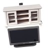 Toyvian Téléviseurs 1 Ensemble Brun Ornement Meubles Télévision Décor Mini Maison De Poupée en en Bois Électrique De Miniatur