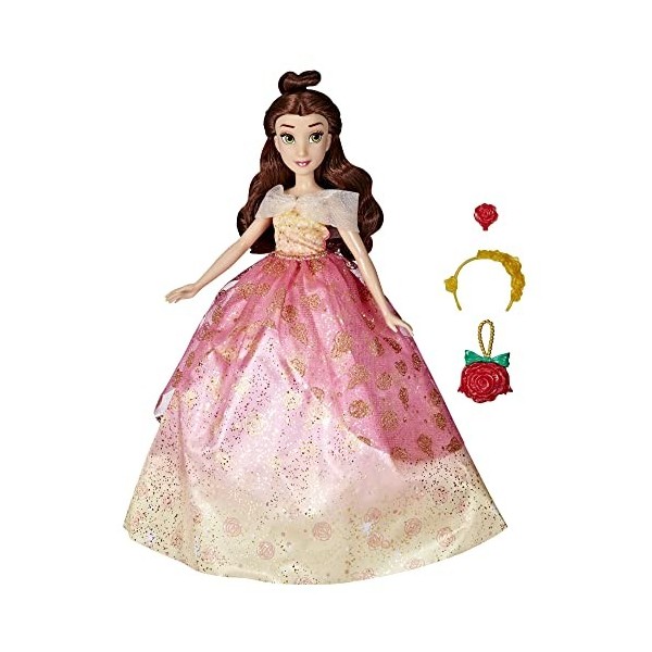 Hasbro Disney Princess Life poupée Mannequin Belle, 10 Combinaisons de Tenues, dès 3 Ans F4625 Multicolore Inclut poupée, rob