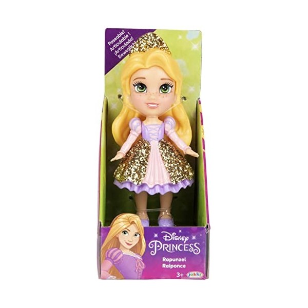 Jakks Pacific Raiponce Disney Mini poupée à paillettes