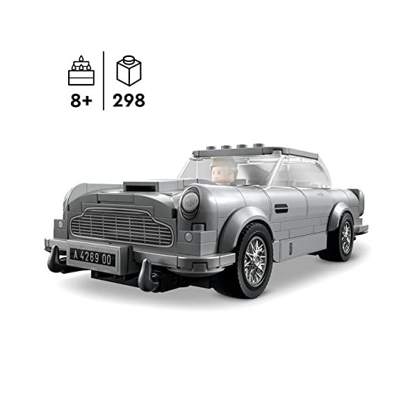 LEGO 76911 Speed Champions 007 Aston Martin DB5, Jouet, Voiture Modélisme, de Course, Mourir Peut Attendre, Collection James 