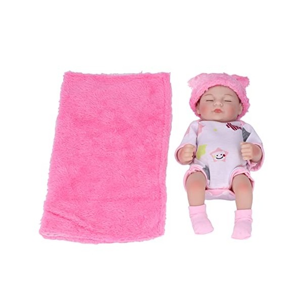 10in Nouveau-né Bébé Poupée Ensemble Lavable Reborn Bébé Poupées Emulational Doux Silicone Dormir Bébé Poupée Jouets avec Vêt