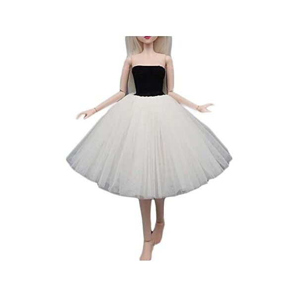 Robe à Bulles pour poupées, Blanche, Noire, Jupe de Tutu en Gaze Multicouche, Robe de soirée, vêtements pour poupées de 18 Po