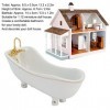 Alomejor Ensemble de Salle de Bain pour Maison de Poupée 1:12, 5 Pièces, Mini Meubles, Jouets pour Décoration Réaliste de Mai