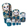 perfk Poupées Gigognes Russes en Bois Figurines Empilables Artisanat de Collection Poupées pour Adultes à La Maison, 10 Couch
