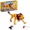 LEGO 31112 Creator 3 en 1 Le Lion Sauvage, Autruche, Phacochère, Figurines Animaux Jouet pour Enfants dès 7 ans