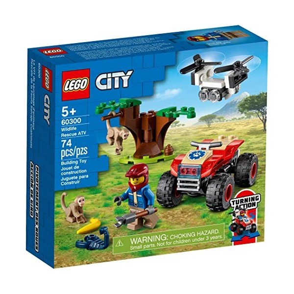 LEGO City Wildlife Rescue ATV 60300 Building Kit. Fun Wildlife Playset. Top Toy for Kids. New 2021 74 Pieces 