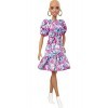 Barbie Fashionistas poupée mannequin 150 chauve avec une robe à fleurs, jouet pour enfant, GYB03