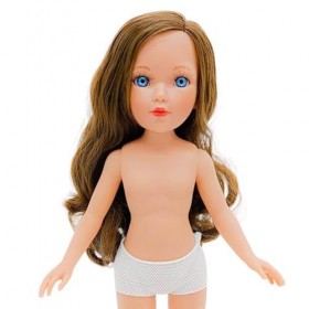 Folk Artesanía Poupée Nue Maris 35 cm. Vidal Red Dolls Original