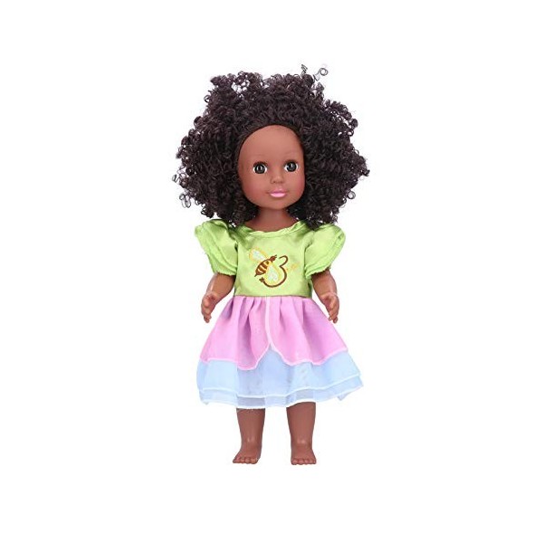 BALRAJ Poupée De Bébé Reborn, Poupée De Fille Noire Africaine Réaliste, Poupées De Jeu pour Enfants, Jouet De Jeu De Rôle Par