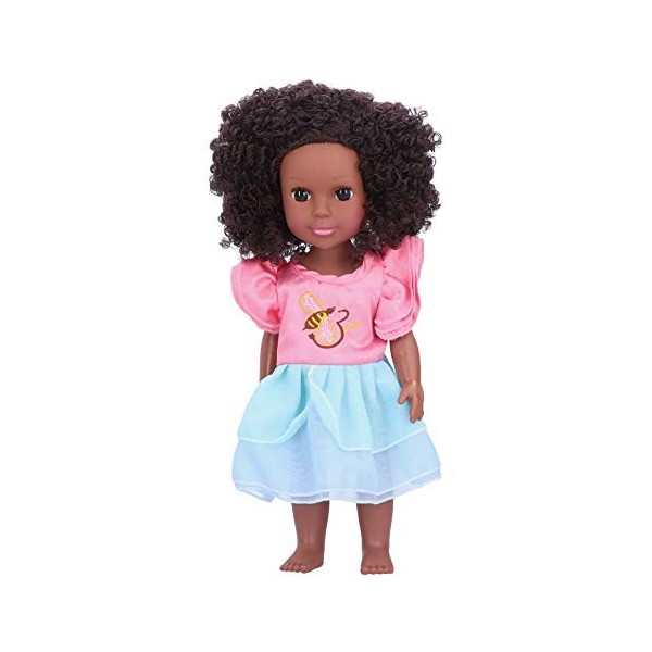 BALRAJ Poupée De Bébé Reborn, Poupée De Fille Noire Africaine Réaliste, Poupées De Jeu pour Enfants, Jouet De Jeu De Rôle Par