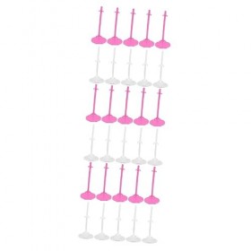 Totority 60 Pcs Poupée Stand Titulaire Poupée Jouet Support Cadre Miniatures en Plastique Présentoirs Poupée Stands Poupée Ti