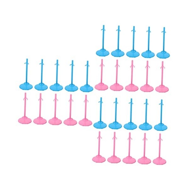 ibasenice 30 Pièces Stand De Poupée Supports De Poupée Support Daffichage De Poupée Support De Poupée Debout Forme De Robe D