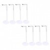 Toyvian 8 Pièces Cadre De Support Base Support De Modèle De Mannequin Figurine Gabys Dollhouae Stand Supporter Transparent Mo