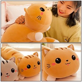 Garneck Jouets pour Chatons Long Chat en Peluche Long Chat en Peluche Long Chat Oreiller Long Chat Couché Oreiller Poupée Pel