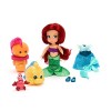 Disney Store Coffret Mini poupée Ariel Animator, 8 pièces, 21 cm, incluant Ariel, Hippocampe, Polochon, Sébastien, Une Robe, 