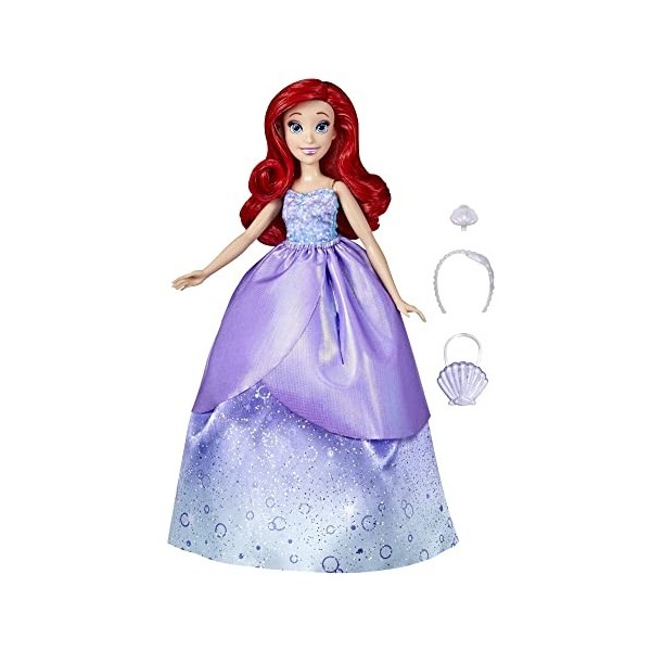 Disney Hasbro Princess Princesses Life poupée Mannequin Ariel, 10 Combinaisons de Tenues, Jouet pour Enfants dès 3 Ans F4624 