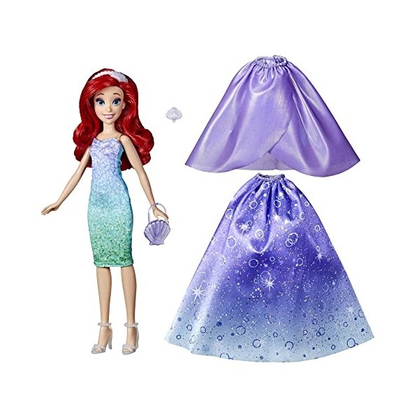 Disney Hasbro Princess Princesses Life poupée Mannequin Ariel, 10 Combinaisons de Tenues, Jouet pour Enfants dès 3 Ans F4624 