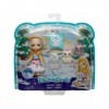 pour enchantimals Vallee enneigee - Coffret Mini Poupee Odele Chouette 15 cm + 3 Petits hiboux + Accessoires - Set Figurines 