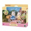 Sylvanian Families - Le Village - Les frères et sœurs Husky et leur tandem - 5637 - Figurines Prêt à Jouer - Mini Poupées