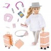 Lori Mini Accessoires – Poupée 6 Pouces avec Tenue et Oreiller à Bagages, Appareil Photo, Passeport – Jouets Petits et Portab