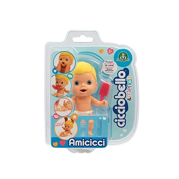 Cicciobello Giochi Preziosi CC002100 CCB Amicicci - Poupée, bébé Blond Doux, Petit Personnage, avec Accessoire, Multicolore