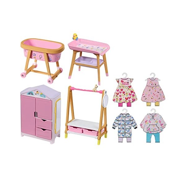 BABY born Minis Accessoires 906163 - Meubles exclusifs dinspiration scandinave pour les poupées BABY born Minis et les sets 