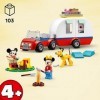 LEGO 10777 Disney Mickey et Ses Amis Mickey Mouse et Minnie Mouse Font du Camping, Jouet de Voiture et Figurine Pluto, pour F