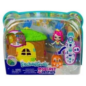 cavernedesjouets pour enchantimals la Maison du Perroquet + poupée peeki Perroquet - Coffret Mini Poupee + Animaux + Accessoi