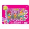 Grand Pack 4 Figurines pour pinypon Maman Bebes Enfants + Accessoires - Set Mini Poupee + 1 Carte Offert - Jouet Univers Fill