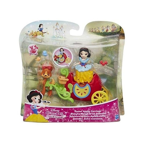 Coffret Mini Princesse Blanche Neige avec Son carrosse Pomme pour Aller au Bal - Poupee Disney Princesse