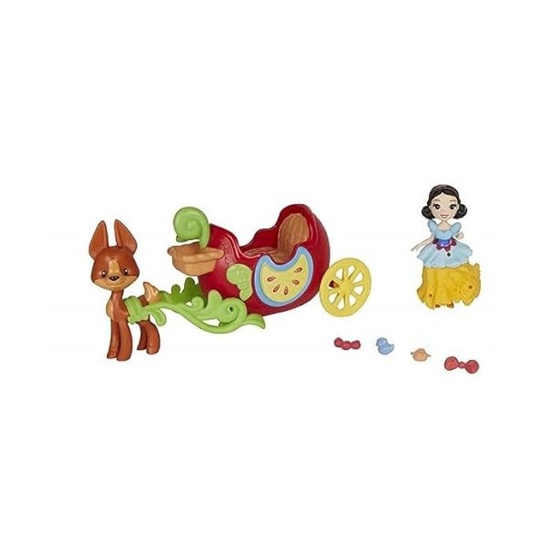 Coffret Mini Princesse Blanche Neige avec Son carrosse Pomme pour Aller au Bal - Poupee Disney Princesse