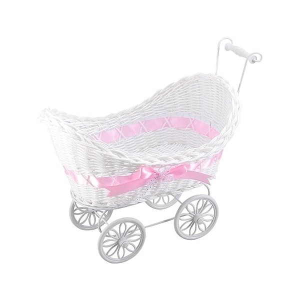 TOYANDONA Berceau De Saule Bébé Douche Fille Panier Tricycle Rotin Vase Panier Conteneur De Bonbons Panier Faire Semblant De 