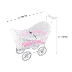 TOYANDONA Berceau De Saule Bébé Douche Fille Panier Tricycle Rotin Vase Panier Conteneur De Bonbons Panier Faire Semblant De 