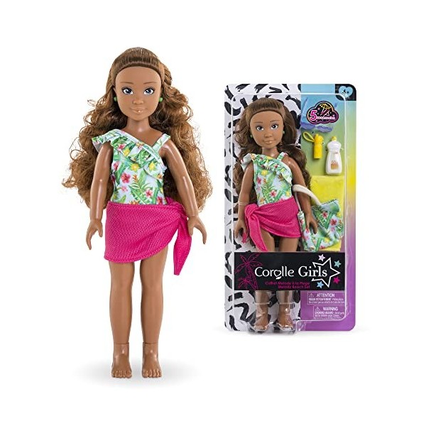 Coffret Melody a la plage COROLLE GIRLS - poupée mannequin - 5 accessoires - 28 cm - des 4 ans