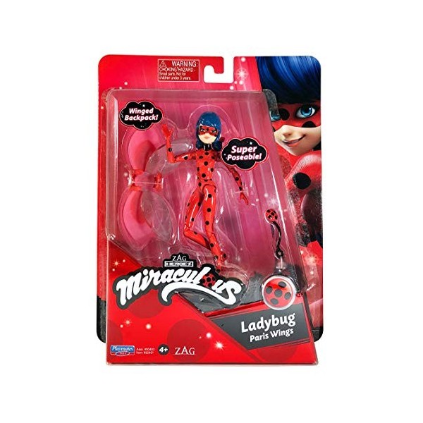 Bandai Miraculous : Tales of Ladybug and Cat Noir Petite poupée Ladybug | Poupée Miraculous Ladybug de 12 cm avec Accessoires