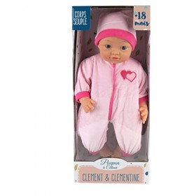 CLEMENT CLEMENTINE - Poupon - Jouet pour Enfant - 121134 - Rose - Vinyle - Poupée - Bébé - Mannequin - 40 cm x 12 cm - À Part