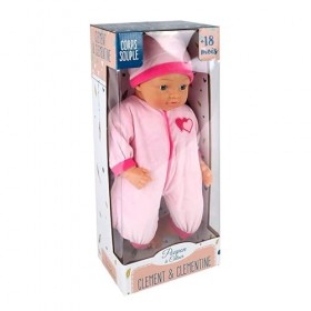 CLEMENT CLEMENTINE - Poupon - Jouet pour Enfant - 121134 - Rose - Vinyle - Poupée - Bébé - Mannequin - 40 cm x 12 cm - À Part