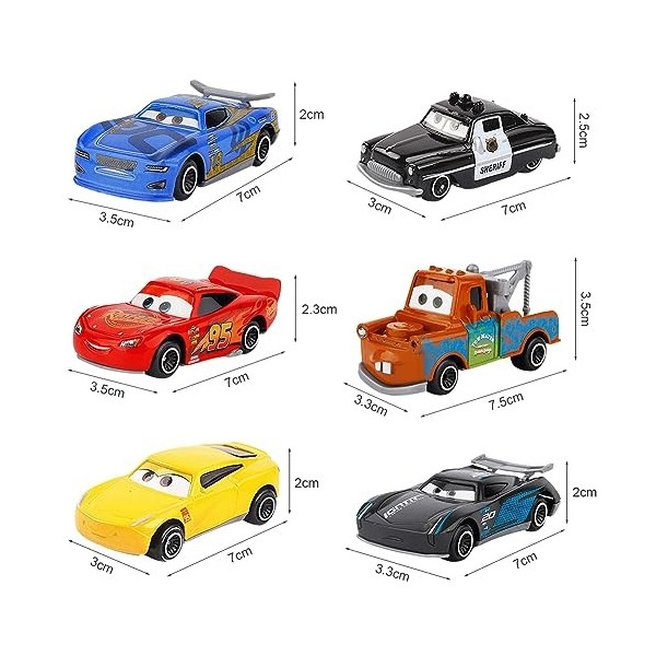 Ksopsdey Mcqueen Mini Véhicules Flash Mcqueen Voitures Mini Modèle de Jouet Enfant, Métal Voitures De Course pour Figurines J