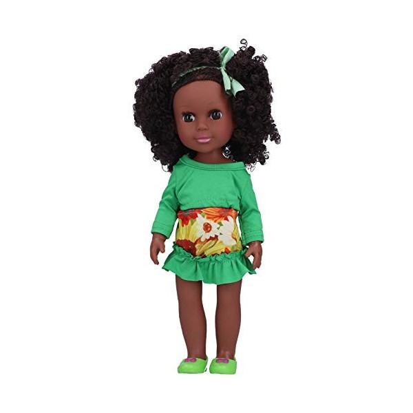 14 Pouces Reborn Bébé Poupée Africaine Fille Noire Poupée Réaliste Bébés Fille Poupée Nouveau-né Reborn Enfant en Bas âge Pou