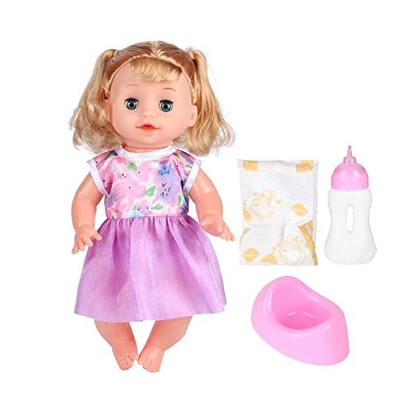 BALRAJ Bébé Poupée Jouet Hautement Simulation Filles Poupée Enfants Semblant Jouer Poupée Jouet avec Effet Sonore pour Léduc