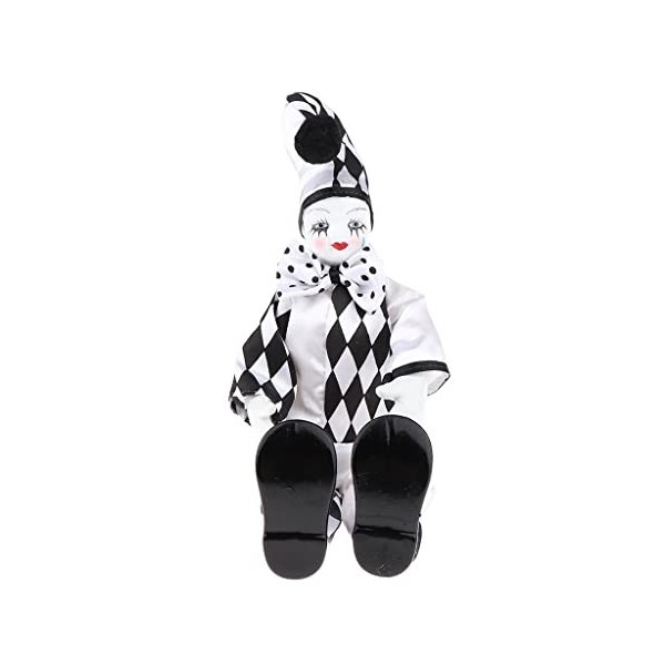 Poupée Clown Pieds Suspendus en Porcelaine Vintage, Petit Modèle de Poupée, G