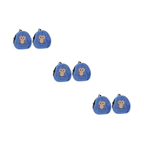 ibasenice Mini Poupées 6 Pcs 18 Poupée Accessoire Sac À Hibou Sac pour Enfants Mini Sac À DÉcole Mini Poupée Sac À Filles Pe