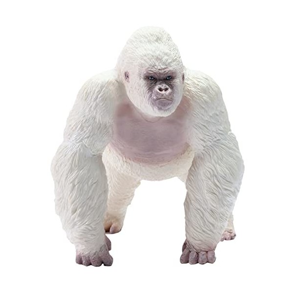 RECUR Gorille Albinos King Kong Toys - Grand réaliste Marche Gorille Singe Animal Sauvage Figurine Gorille Blanc Singe Figure