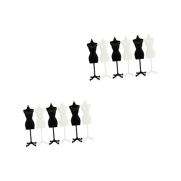 SEWACC Support De 24 Pièces Fournitures De Fabrication De Poupées Petits Porte-Vêtements De Poupée Support De Moniteur Meuble